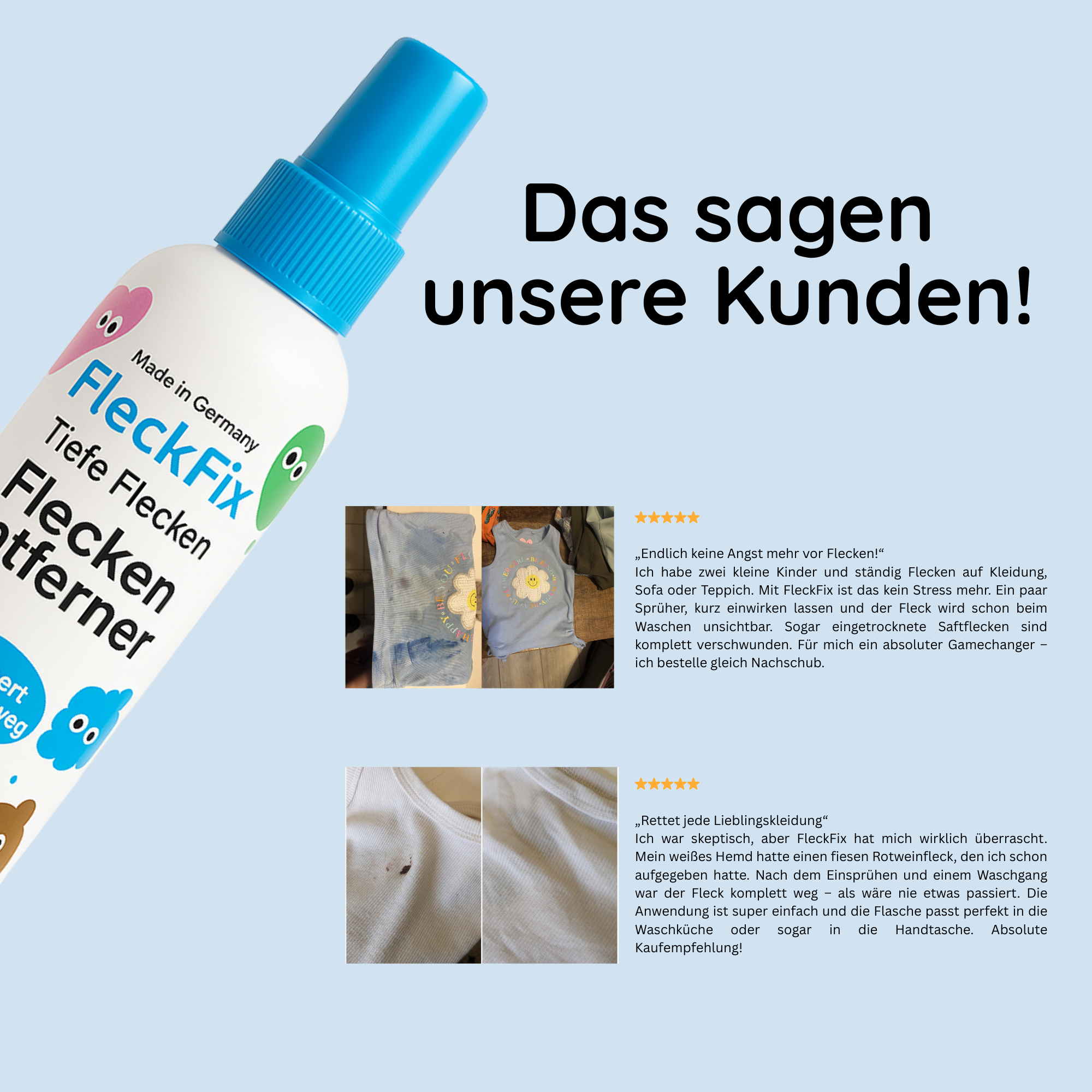 FleckFix- in 3 Sekunden Flecken los